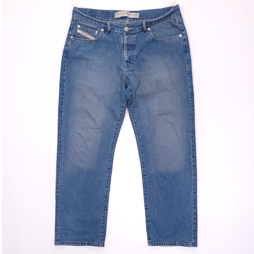 Diesel Kulter Mens 35x29 Straight Leg Jeans Blue Denim Made In Italy